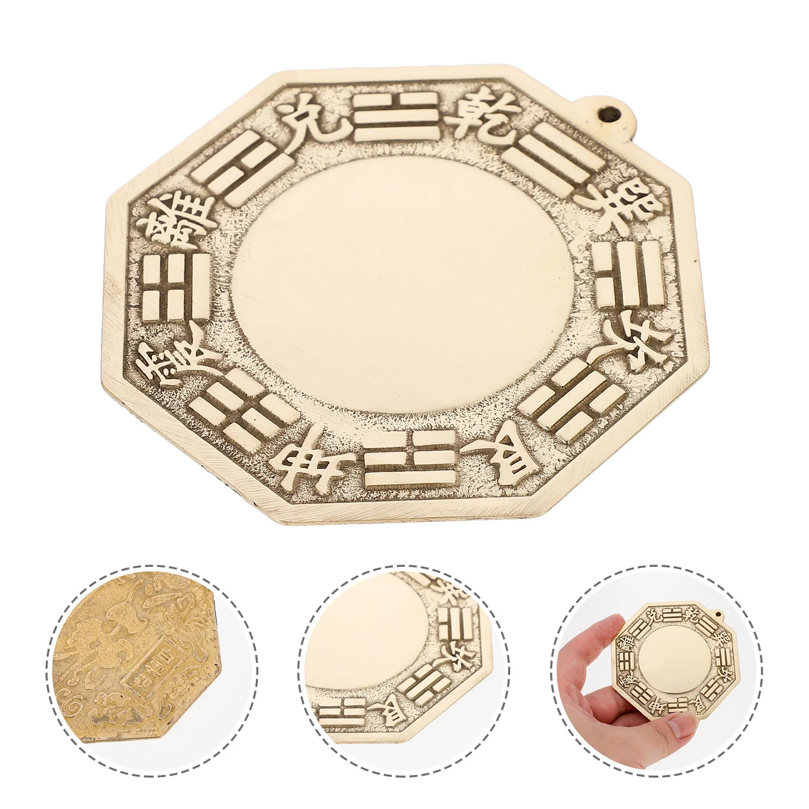 

Mirror Bagua Chineseconcave Brass Convex Gossip Protection Luck Ornament Good Year Decor Fengshui Octagon Doorgifts Crafts Lucky