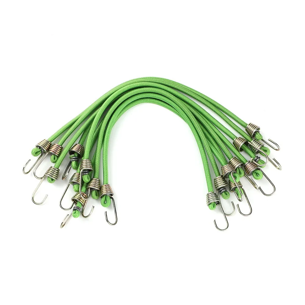 

10 шт. уличные 10-дюймовые банджи-шнуры, мини-резиновая эластичная веревка, эластичная со стальными крючками, резиновый ремешок, багажники на крышу