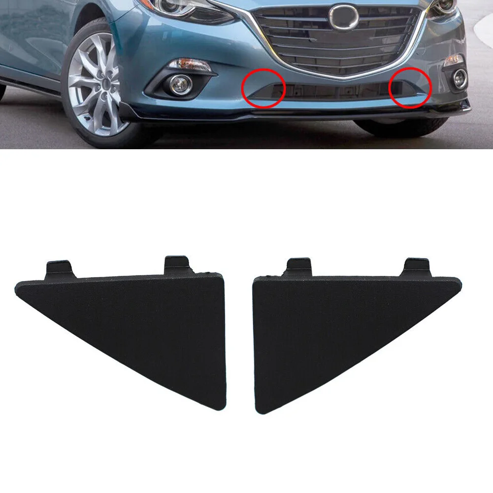 

2pcs BHN1-50-101,BHN1-50-102 For Mazda 3 2014-2016 Car Front Bumper Lower Grille Triangle Tow Hook Cap Cover Accessories