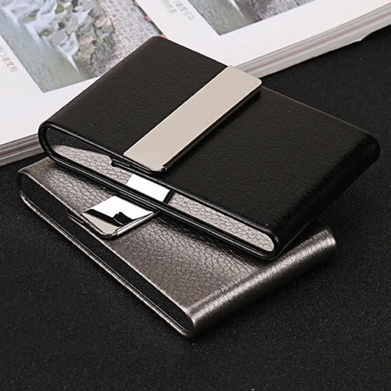 

PU Cigar Storage Box Stainless Steel Cigarette Case Tobacco Holder Smoking Accessories Multifunction