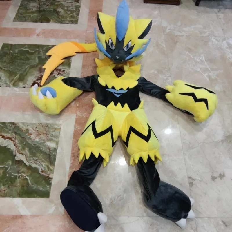Супер большой размер аниме плюшевая фигурка Zeraora Pokémon костюм набор плюшевых