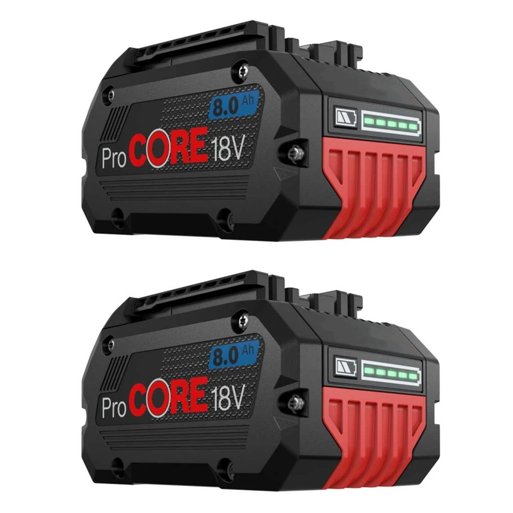 

Литий-ионная сменная батарея GBA18V80 для Bosch, две упаковки, 18 в, 8,0 Ач, беспроводные электроинструменты, дрели, бесплатная доставка