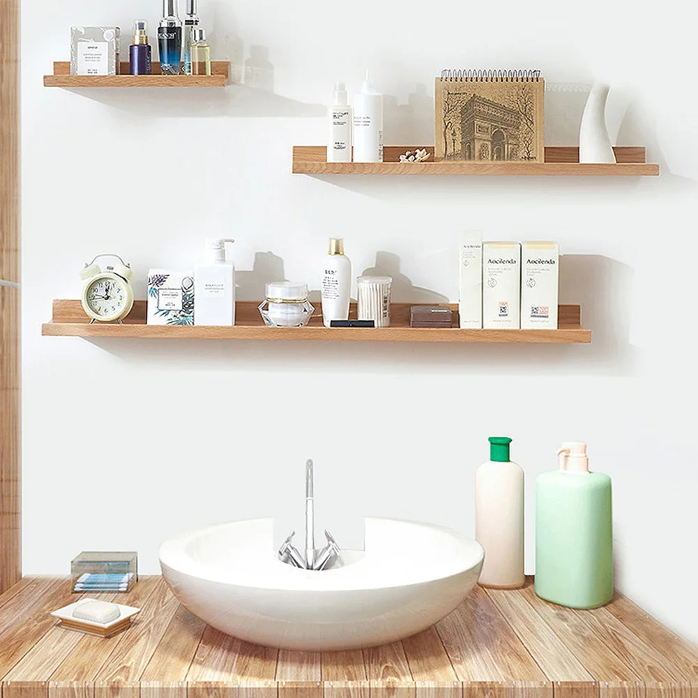 

Деревенская плавающая полка, настенный Декор для дома, деревянная доска для офисных лесов, спальни, простой в установке, для хранения в гост...