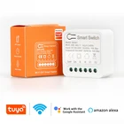Tuya 10A16A Мини Wifi смарт-переключатель для смарт-жизни 2-полосное управление реле Таймер Беспроводная Автоматизация работа с Alexa Google Home