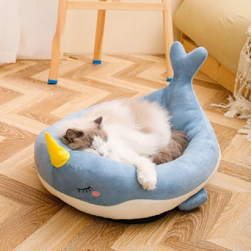 

Hot Sell Pet Cat Bed Dinosaur Round Small Dog Beds for Cats Lovely Puppy Mat Soft Sofa Nest Warm Kitten Sleep Mats Products