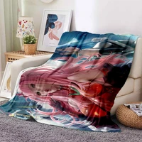 hot sexy anime girls blanket best gift all season light bedroom warm decke soft plush flannel throws blankets for sofa bed couch