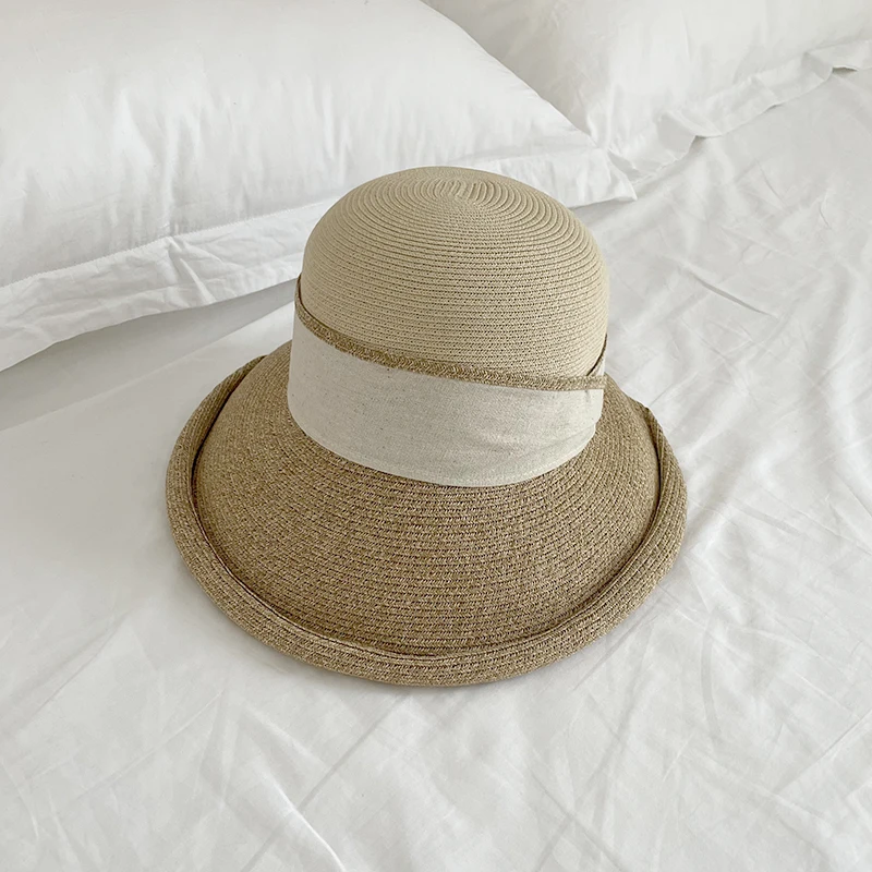 Blocking Basin Cap Sun Hat Hair Band Cap Collapsible Nature Seaside Vacation Sunscreen Beach Hat