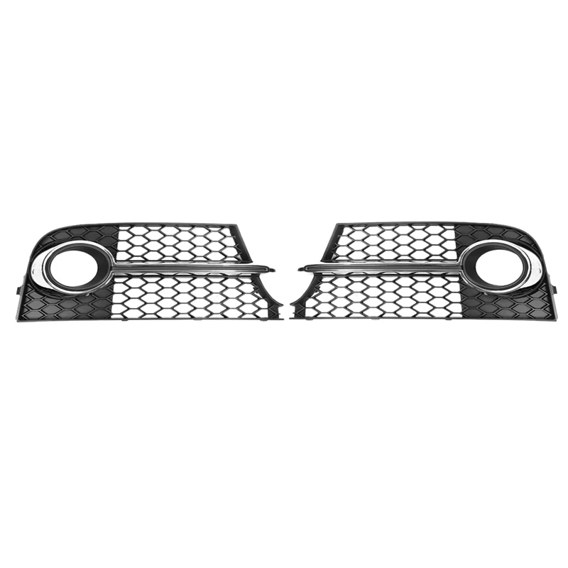 Car Mesh Fog Lamp Frame Honeycomb Grille Cover Accessories For TT MK2 S-LINE TTS 2011-2014 8J0807682K 8J0807681K