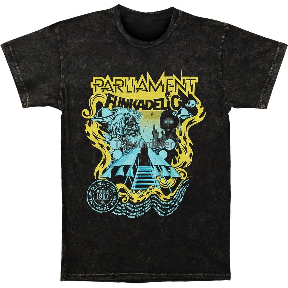 

George Clinton & Parliament Funkadelic Men'S Vintage T-Shirt Black T Shirts 2018 Brand Clothes Slim Fit Printing Top Tees