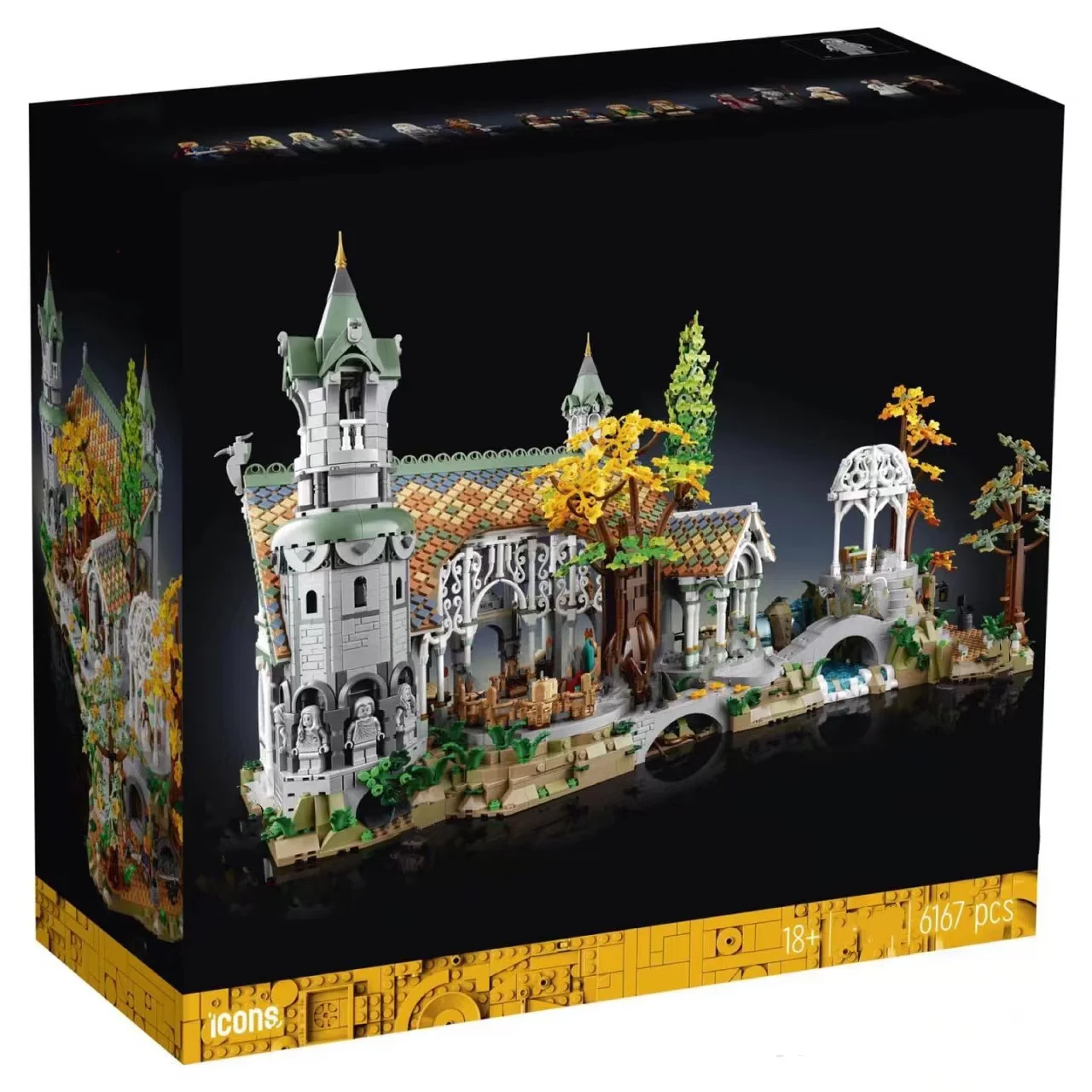 

In stock 10316 Lorded of Rings Rivendell With lighting Famous Movie Ideas Building Blocks Street View Castle Bricks Toy Gifts