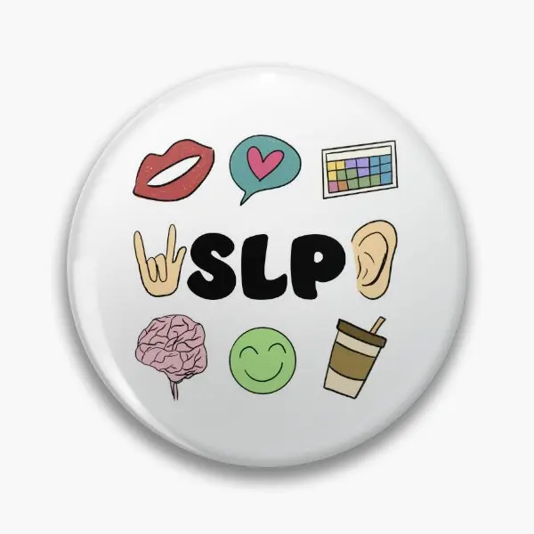 

Speech Language Pathologist Soft Button Pin Fashion Decor Lover Brooch Cartoon Metal Women Collar Funny Jewelry Hat Lapel Pin