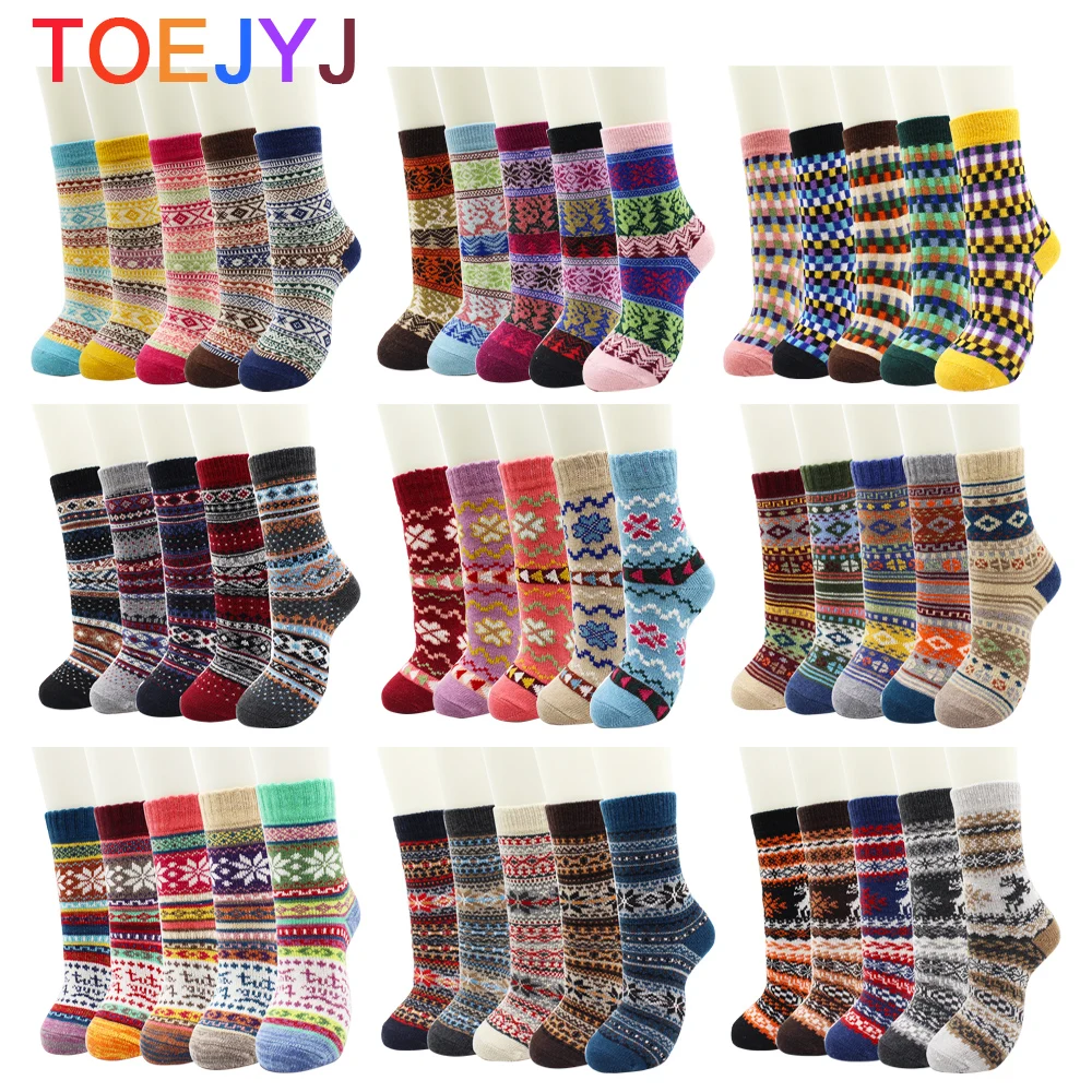 Новинка 2021 стильные осенне-зимние женские шерстяные носки теплые кашемировые