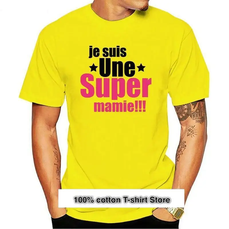 

Camiseta с надписью super mamie для мужчин, оригинальные рубашки, верх
