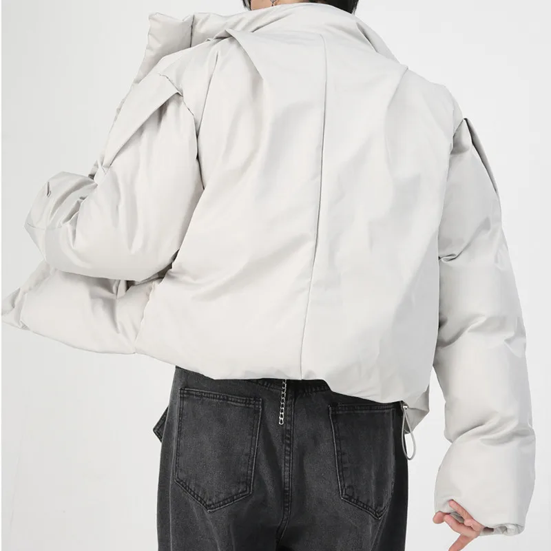 New Autumn Winter Cotton Padded Coat Trendy Bread Coat Korean Short Parkas Warm Keeping Trend Ins Vintage Button Puffy Outwear