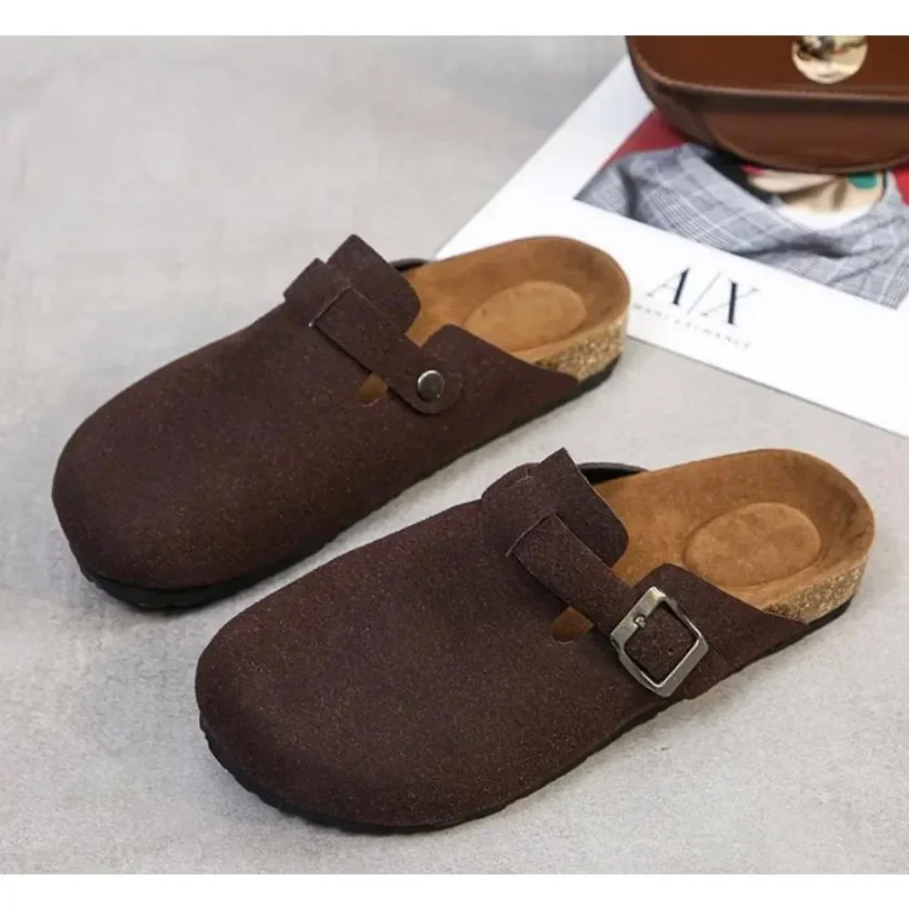 Сандалии clásicas de corcho para mujer zuecos gamuza suave con soporte ARCO toboganes playa a la moda el hogar