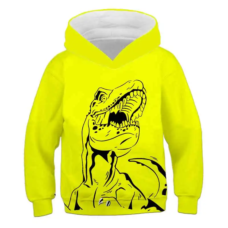 

2022 Kids Jurassic Park World Dinosaur 3d Printing Sweatshirt Boys Sweatshirt Men's Autumn Winter Cool Hoodie Long Sleeve 4-14 T