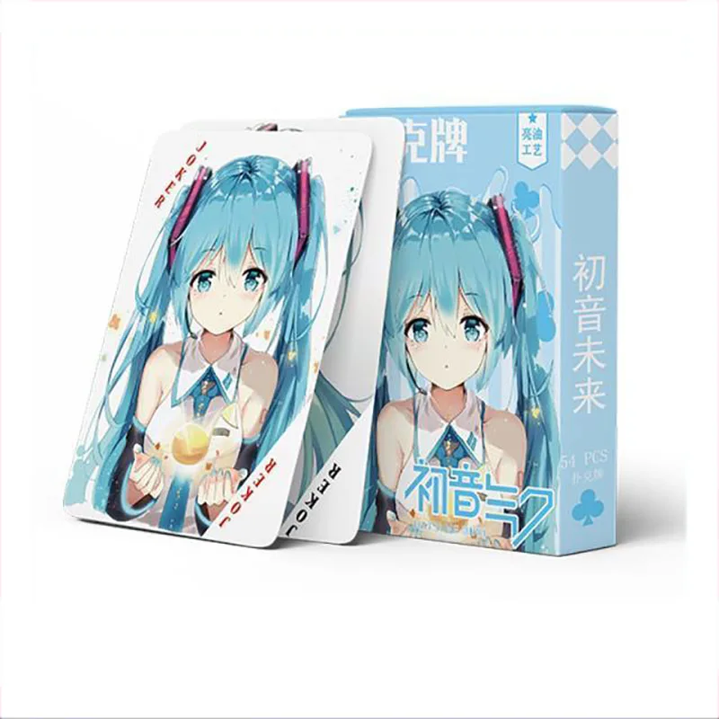 54 шт./компл. Hatsune Miku шт. игральные карты с разными узорами аниме фотоаксессуары