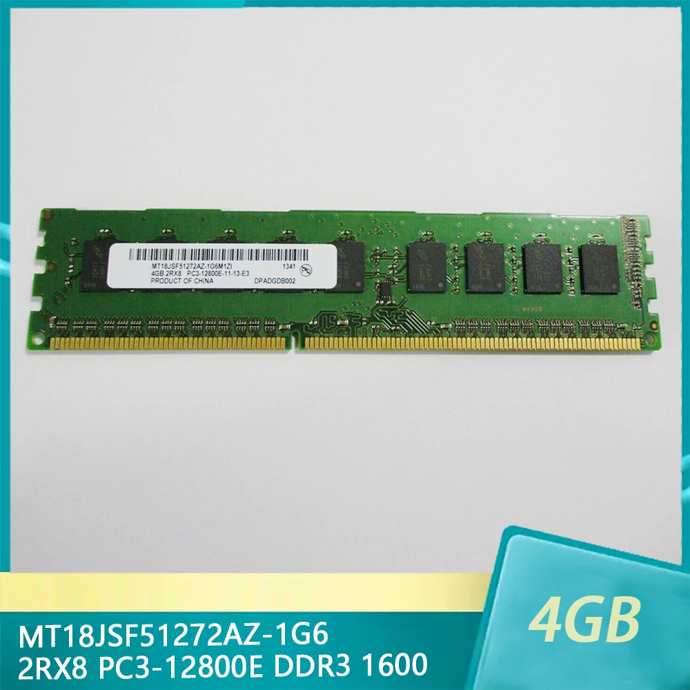 Для MT RAM 4GB 4G 2RX8 PC3-12800E DDR3 1600 UDIMM ECC MT18JSF51272AZ-1G6 Memory, быстрая доставка, высокое качество