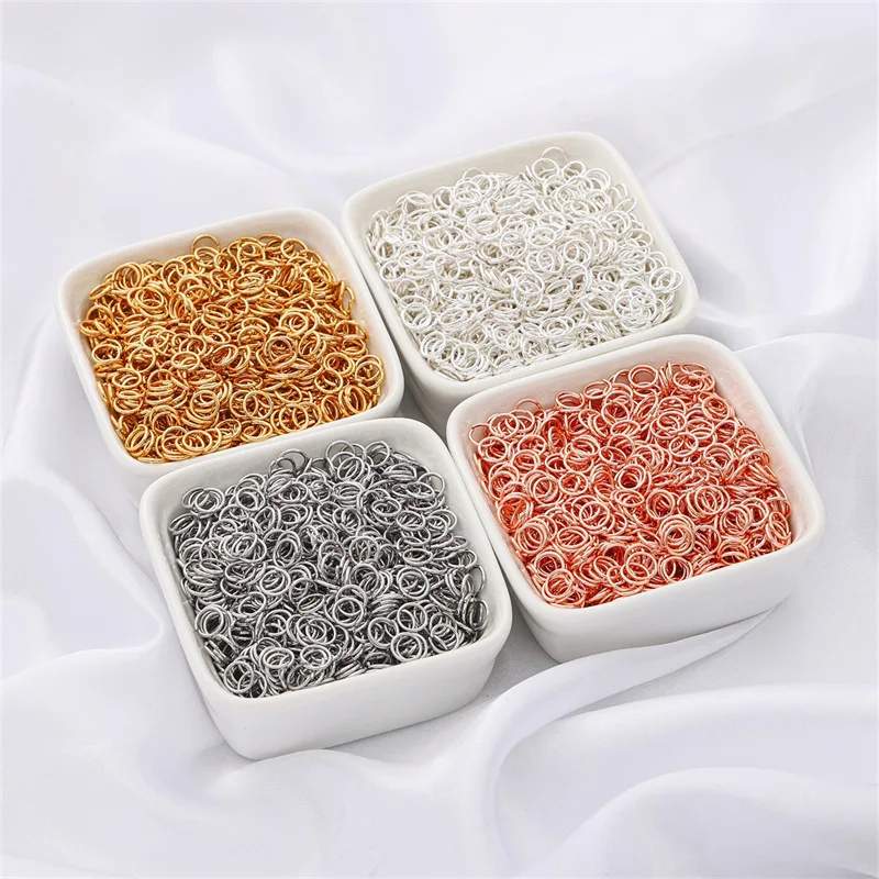 100pcs 3 4 5 6 7 8mm 14K Open Connected Single Loops Jump Rings For DIY Jewelry Making Bracelet Earrings Findings Accessories