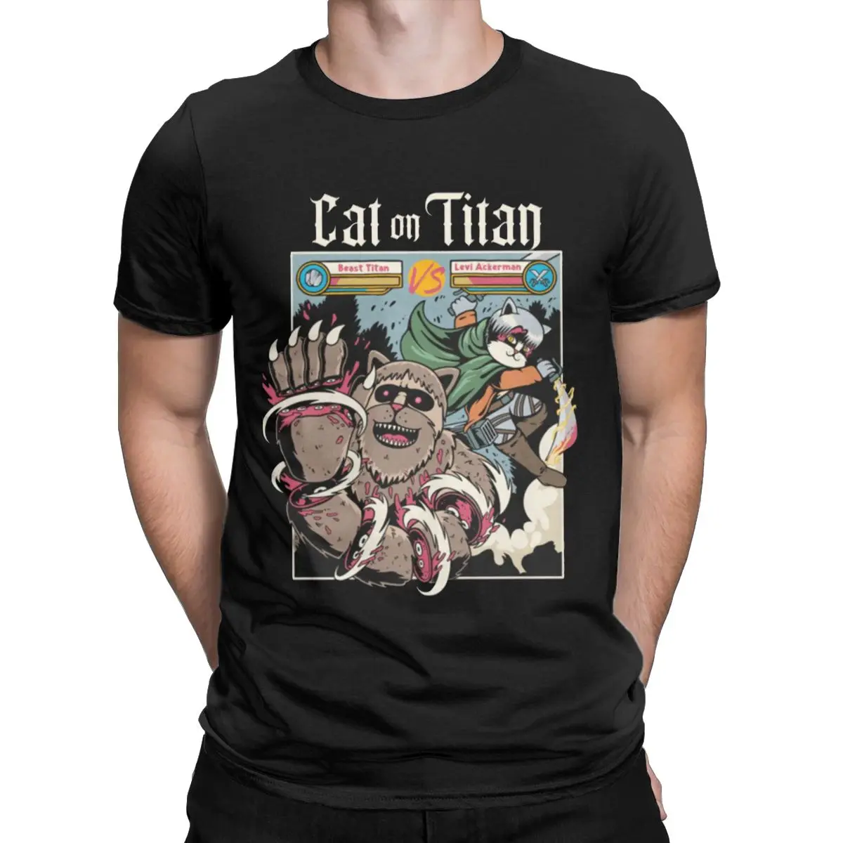 

Hot Anime Attack on Titan AOT Classic T Shirt Funny Pure Cotton Tees Short Sleeve T Shirts Crewneck Clothing Gift