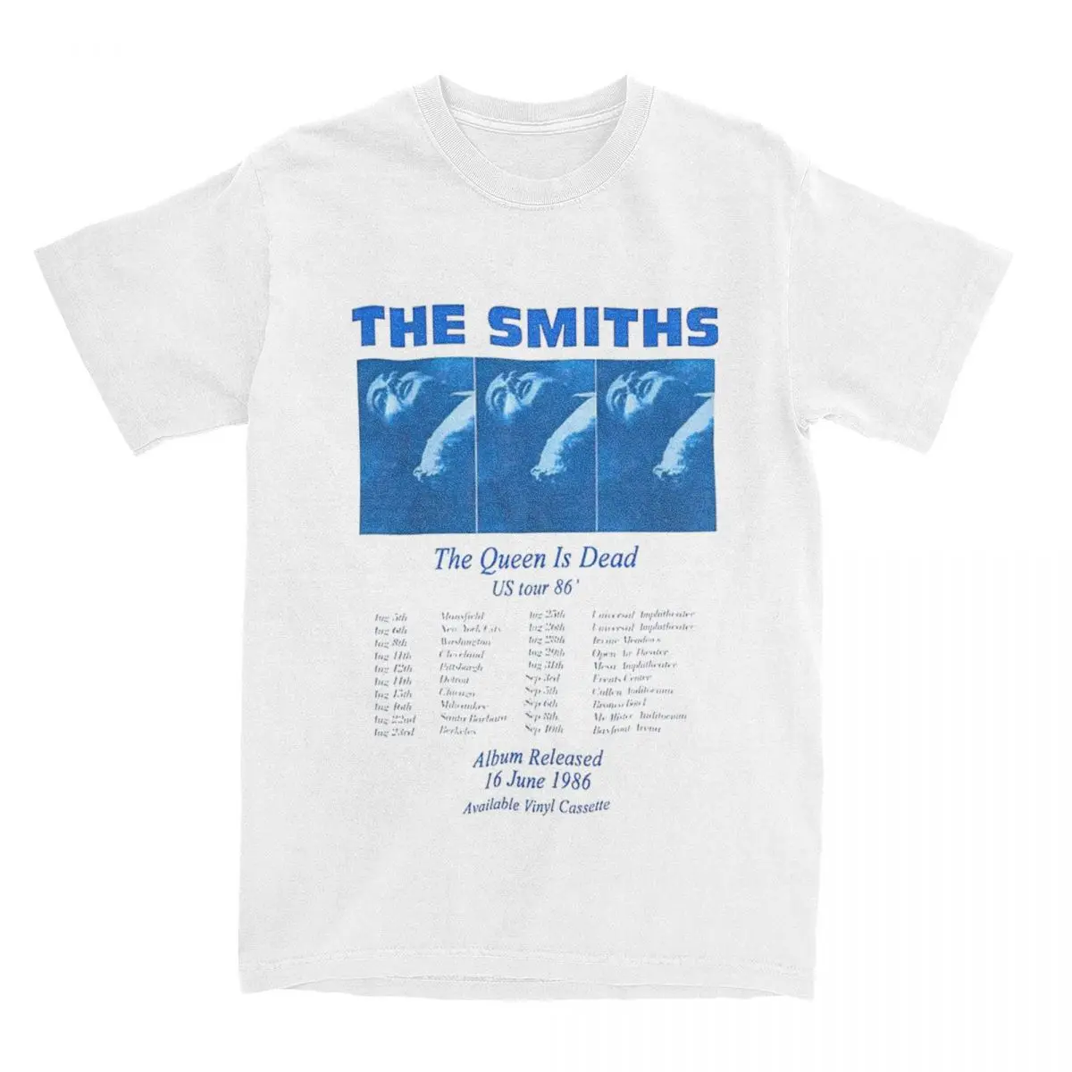 

The Queen Is Dead Shirt Merchandise for Men Women Cotton Funny Rock Band The Smiths Us Tour 86 Tee Shirt