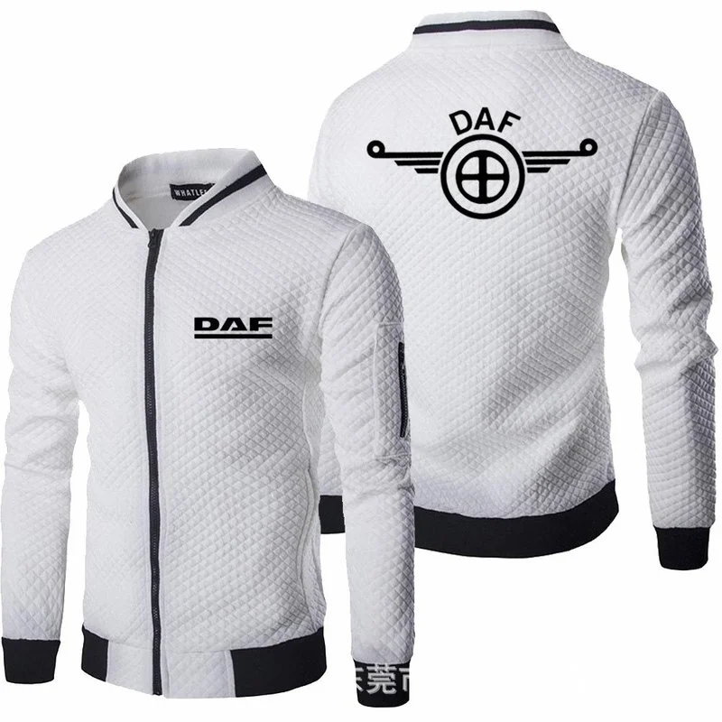 

Men's Hoodie DAF Particle Velvet Zipper Shirt Stand Collar Business Cardigan Jacket Long Sleeve Printed Top Men