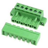 uxcell pcb mount screw terminal block 5 08mm pitch 6 pin 10a straight plug in for electrical instruments 10 set