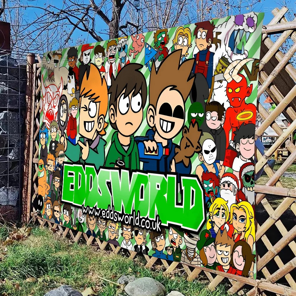 B-Eddsworld Retro Flags Multiple Choice Living Studio Booth Interior Decoration Banner