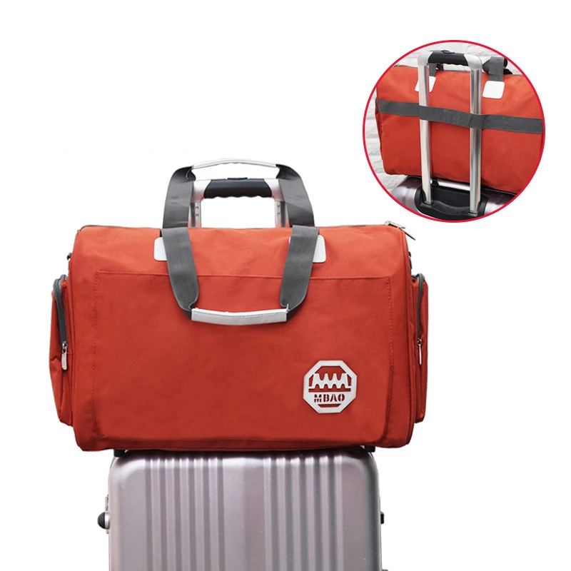 Jiessie&Angela Large Capacity Travel Bag Women Handbag Nylon Bag Foldable Travel Shoe Bag Casual Weekend Bags For Women Duffle
