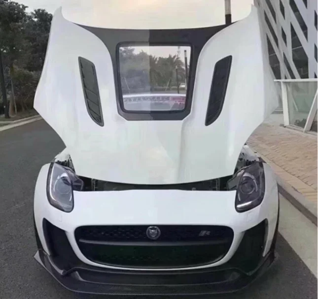 Новинка! Прозрачная крышка FRP/из настоящего углеродного волокна для Jaguar F-TYPE 2013 2014