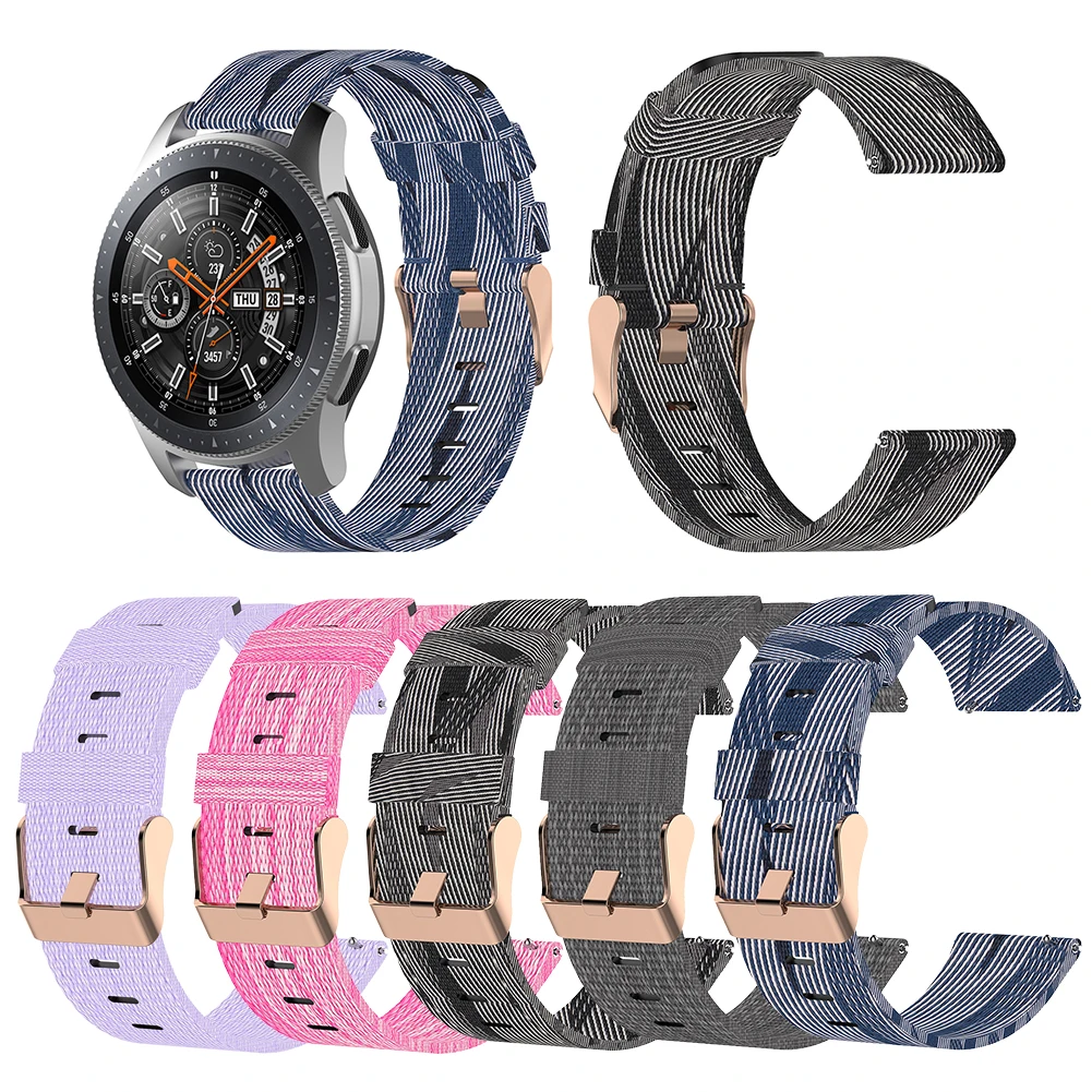 

Hot Sale Watch Band Classic Delicate Texture 22mm Nylon Watch Band Braclelet Wrist Strap Belt for Samsung Galaxy Watch 46mm