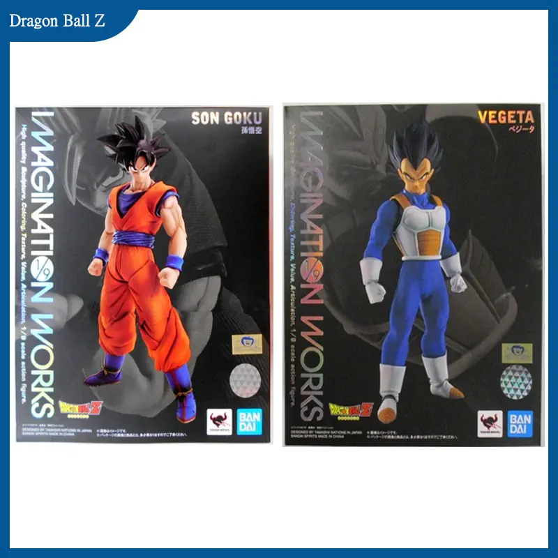

Original Bandai Dragon Ball Z Super Saiyan Vegeta Son Goku Action Figure Battle Damage Form Boxed Model Doll Toys 14cm