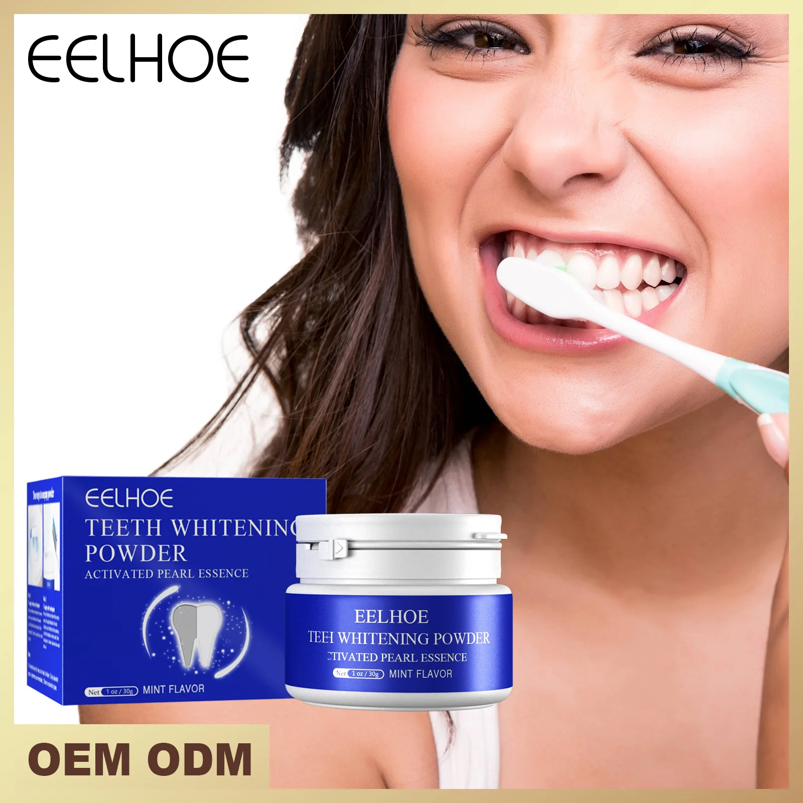 

EELHOE Whitening Tooth Powder Teeth Oral Cleaning Fresh Breath for Yellow Tooth Stains Sensitive Tooth Enamel Teeth Powder 30g