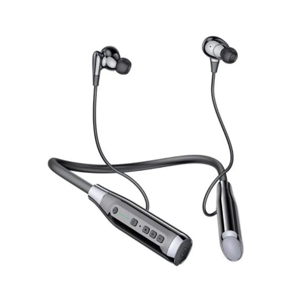 

100 Hours Play Wireless Headphone Bass Neckband Sport Earphone Mic Stereo Neck-mounted Headset TF Card Dropshipping