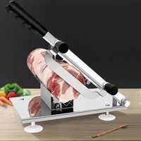 manual meat slicer stainless steel frozen meat cutting machine for lamb beef pork slicing vegetables fruit cutter kitchen tools