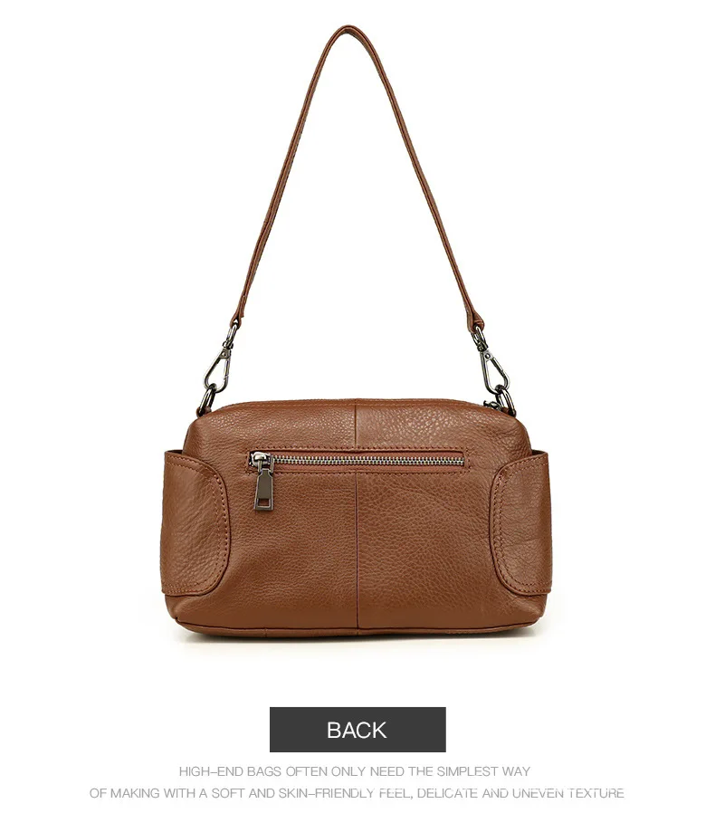 New 2023 European And American Fashion Simple Single Shoulder Diagonal Bag Leather Women's Bag Fashion Top Layer Leather Satchel