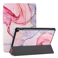 for amazon kindle fire hd 10 plus flip tablet cases stand cover smart sleep wake colorful marble shockproof protective shell