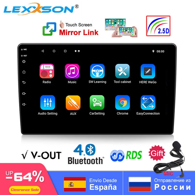 

Universal 10 & 9 Inch RDS Car Radio Multimedia Player Monitor 2din Android 8.1 Car Stereo 1024x600 Screen GPS Bluetooth Wifi FM