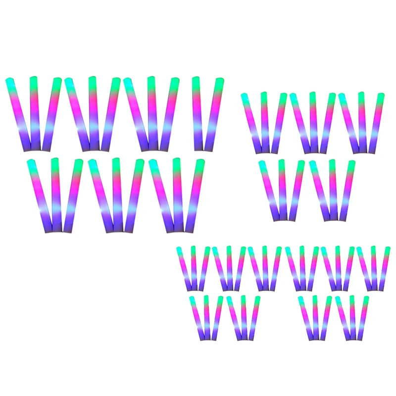 

LED Glow Sticks Bulk Foam Stick Glow Batons With 3 Modes Flashing Effect,Glow In The Dark Party Supplies