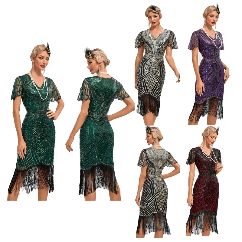 Коктейльное платье с вышивкой в стиле 1920-х годов