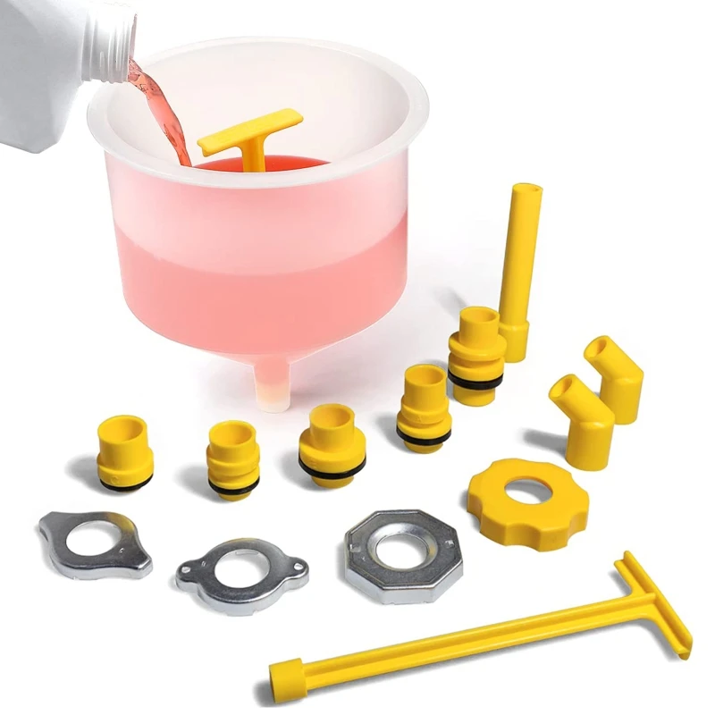 

Coolant Filling Funnel Kit Automotive Antifreeze Bleeder for Universal Vehicles