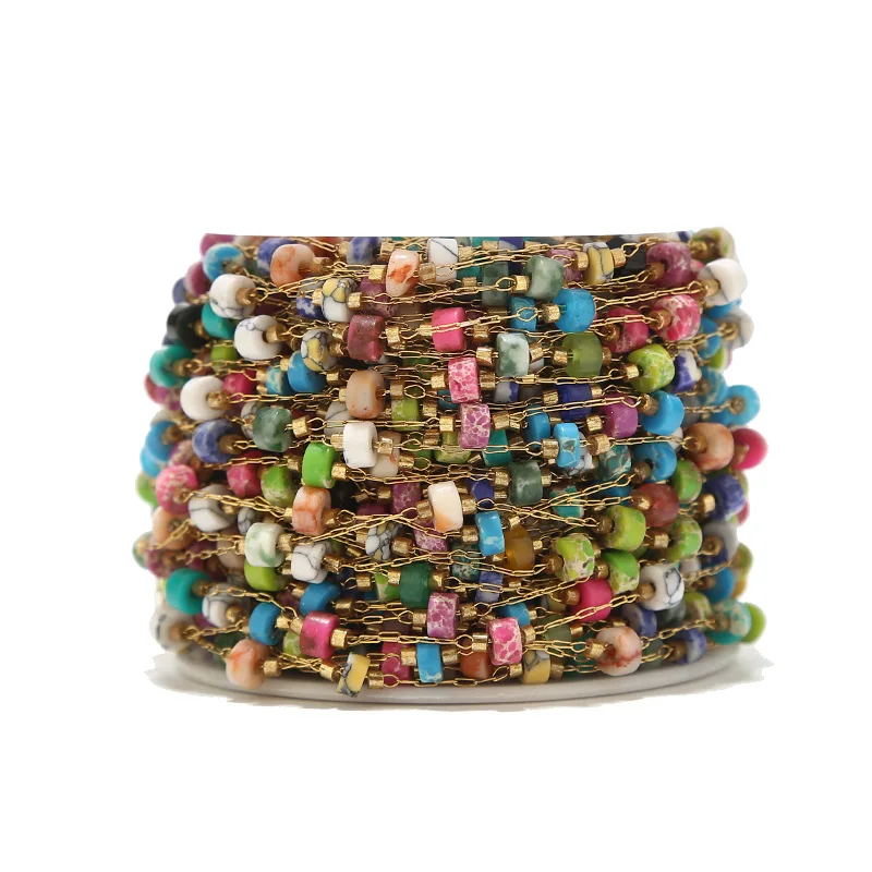 

Позолоченная цепочка 0,25 мм, 1 м/2 м, Очаровательная цепочка из нержавеющей стали, 4 мм, зеркальная цепочка для рукоделия, ювелирные изделия, ож...