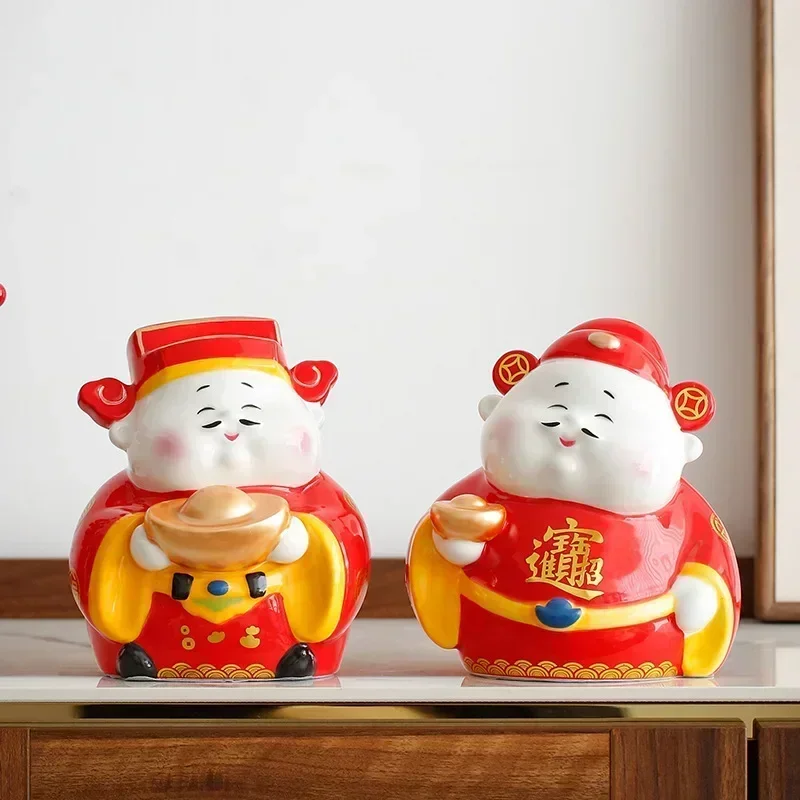 Копилка из керамики Бог богатства сопровождающий подарок на день рождения в