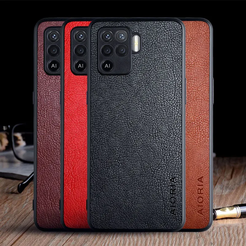 

Case for OPPO F19 Pro 4G funda luxury Vintage Leather skin capa with tpu hard cover for oppo f19 pro 4g case coque