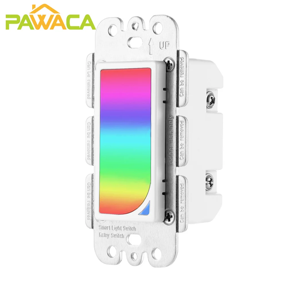 

Настенный смарт-переключатель, TEEKAR WiFi светильник со встроенным RGB диммером Ночной светильник, компактный с Echo Alexa/Google Home