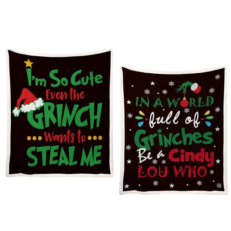 

Рождественский гобелен, удобное одеяло для дивана, Рождественская шапка, многофункциональное рождественское одеяло для самолета, кемпинга