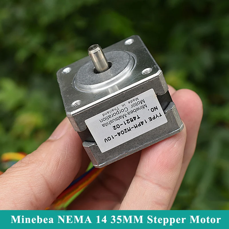 

Minebea NEMA 14 35MM 2-Phase 4-Wire Hybrid Thin Stepper Motor 5mm shaft for 3D Printer CNC Robot Engraving Machine