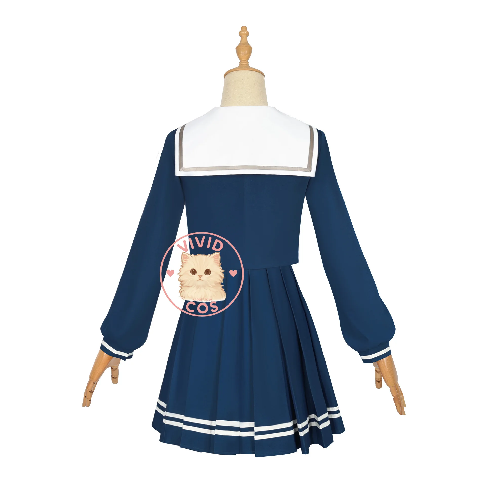 Фото BanG Dream! Ave Mujica Wakaba Mutsumi Косплей Ролевая игра Костюм Mortis Аниме Синяя школьная форма Платье для женщин Comic Con №3