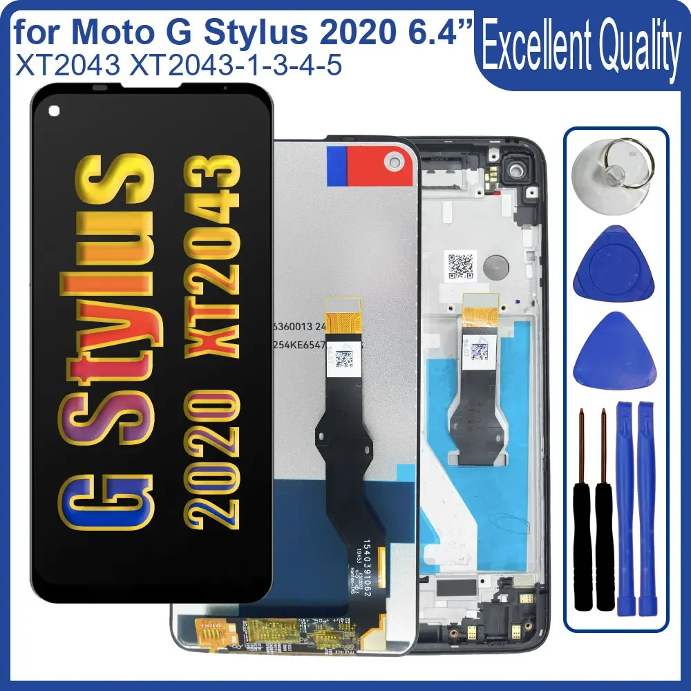 Новый протестированный ЖК-дисплей для Motorola Moto G Stylus 2020 с сенсорным экраном в сборе