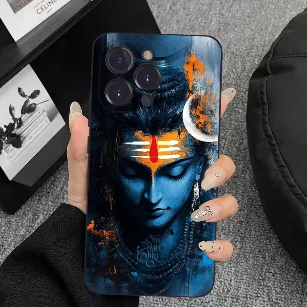 Фото Чехол для телефона Lord Shiva Mahadev Of India для iPhone 17,16,15,14,13,12,11,Plus,Pro Max,XS,XR,SE,Mini,8,мягкий силиконовый черный чехол №4